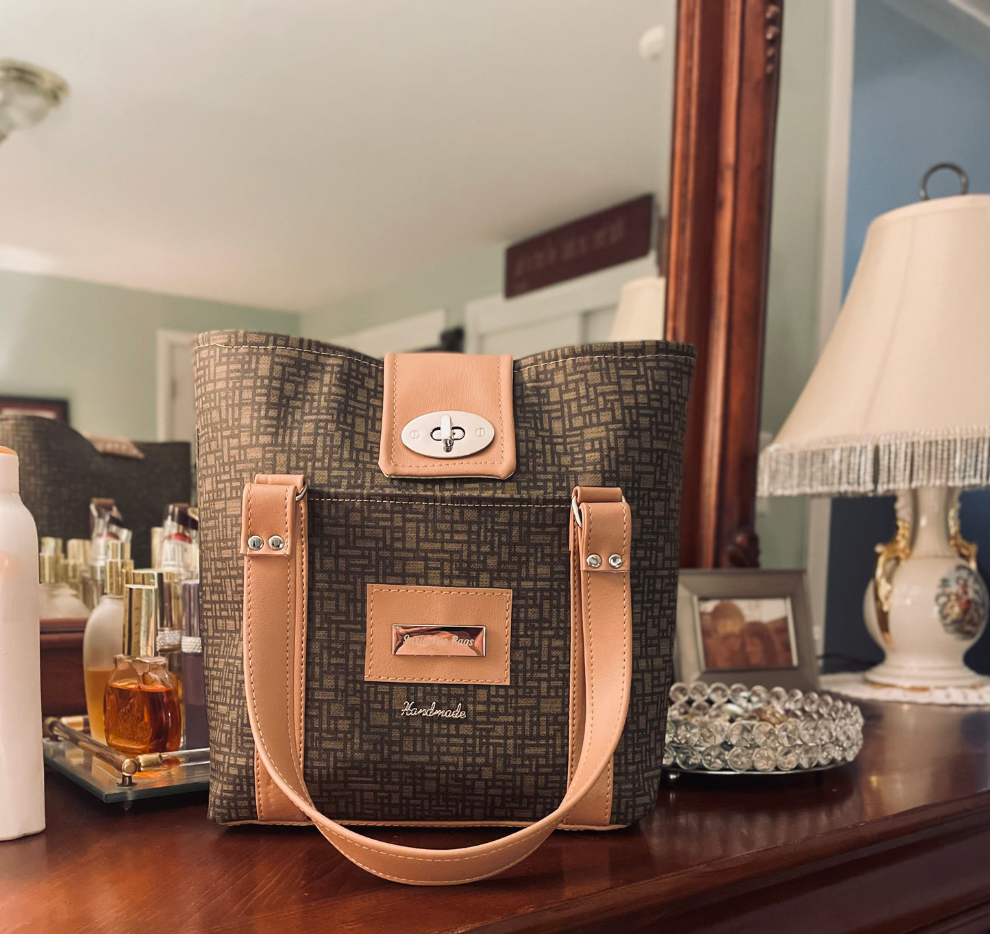 Ladies Handmade Marine Vinyl bag.